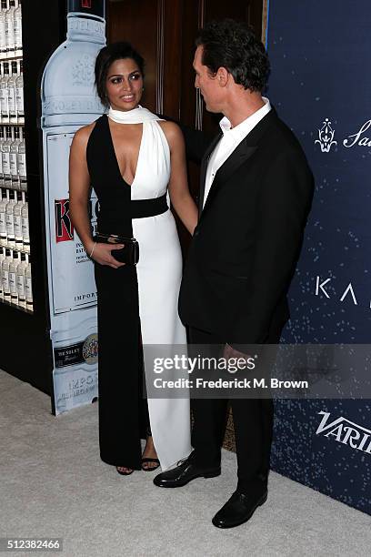 Model Camila Alves and actor Matthew McConaughey attend the 3rd annual unite4:humanity at Montage Beverly Hills on February 25, 2016 in Beverly...