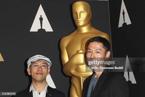 Animator Hiromasa Yonebayashi and producer Yoshiaki Nishimura attend the 88th Annual Academy Awards Oscar Week Celebrates Animated Features held at...