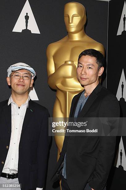 Animator Hiromasa Yonebayashi and producer Yoshiaki Nishimura attend the 88th Annual Academy Awards Oscar Week Celebrates Animated Features held at...