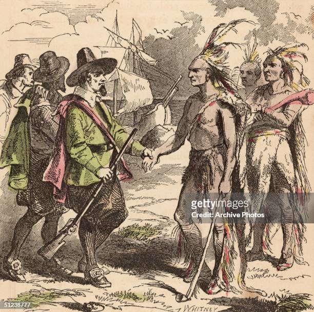 Circa 1653, Samoset , a Native American of the Abnaki people of the Algonquin nation. In spring 1621, as the Pilgrims were still building the...