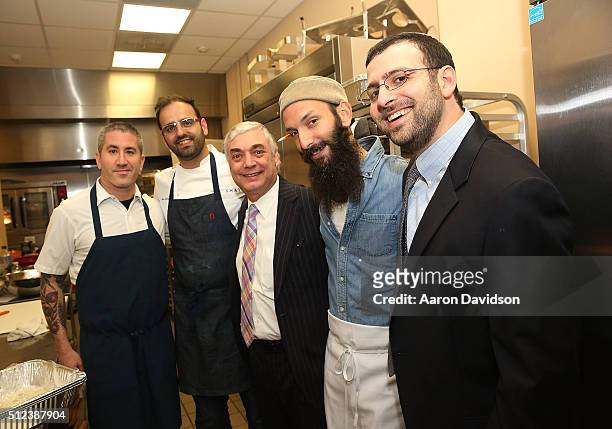 Chef Alon Shaya, Jay Buchsbaum, Zak Stern, and Naftali Hanau attends Exploring Israel: Dinner Hosted By Ashley Christensen, Alon Shaya, Michael...