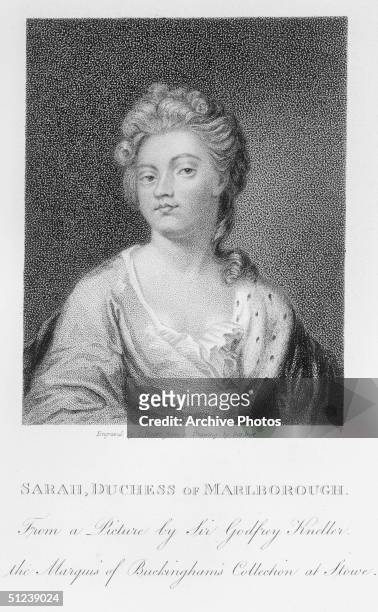 Circa 1700, Lady Sarah Churchill , Duchess of Marlborough and wife to John Churchill, First Duke of Marlborough. A trusted lady in waiting to Queen...