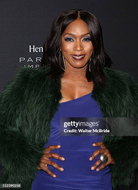 Angela Bassett attends the Broadway opening night performance of 'Hughie' starring Forrest Whitaker at the Booth Theater on February 25, 2016 in New...