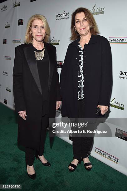 Editors Mary Jo Markey and Maryann Brandon attend the Oscar Wilde Awards at Bad Robot on February 25, 2016 in Santa Monica, California.