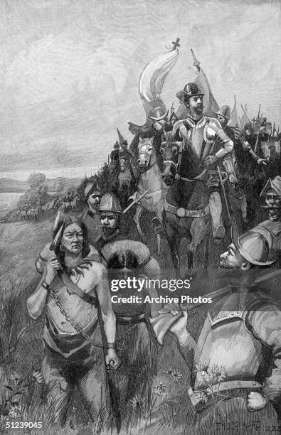 Circa 1540, Hernando de Soto . Spanish soldier and explorer who was made the governor of Cuba by Emperor Charles V. He led an expedition in search of...