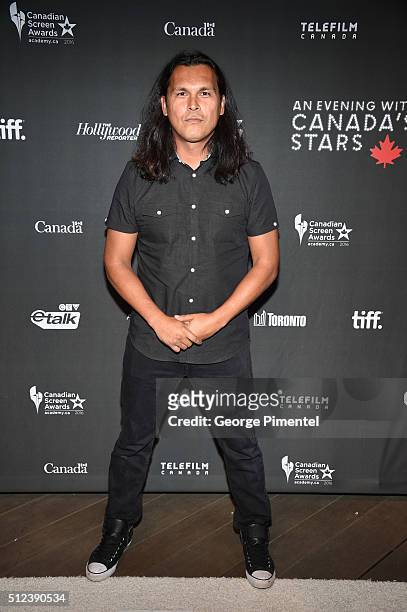 Actor Adam Beach attends the 3rd Annual "An Evening With Canada's Stars" at Four Seasons Hotel Los Angeles at Beverly Hills on February 25, 2016 in...