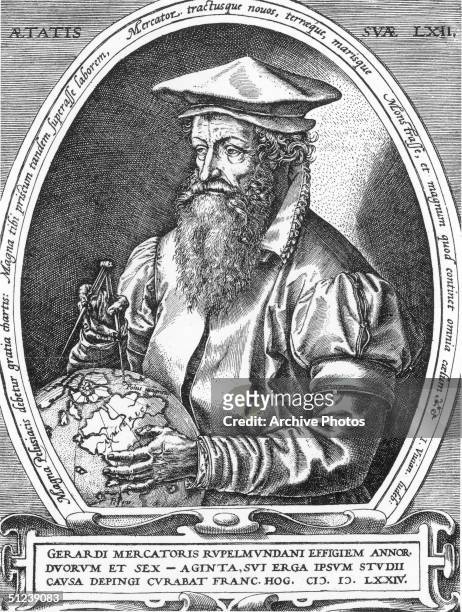 Circa 1570, Gerardus Mercator . Flemish geographer and mapmaker . To aid navigators, in 1569 he introduced the map projection that bears his name and...
