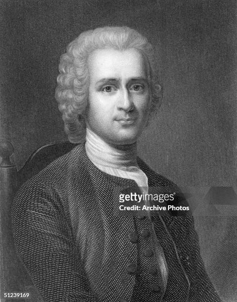 Circa 1750, Swiss born French philosopher Jean-Jacques Rousseau . Abandoned age 10, settled in Paris circa 1741, contributed to Diderot's...