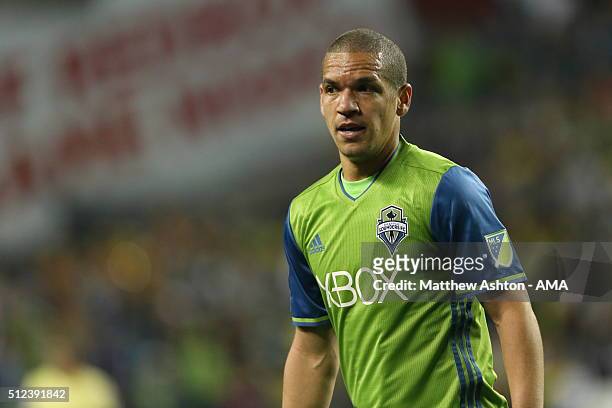 Osvaldo Alonso of the Seattle Sounders during the CONCACAF Champions League match between Seattle Sounders and Club America at CenturyLink Field on...
