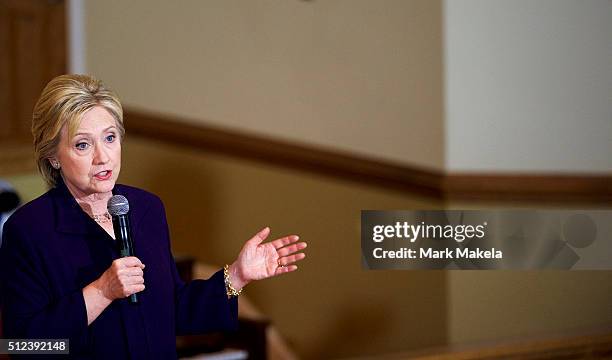 Democratic Presidential candidate, former Secretary of State Hillary Clinton holds a Breaking Down Barriers Town Hall with Senator Cory Booker...