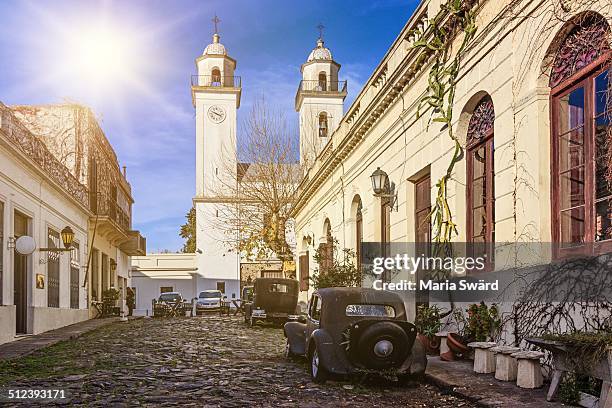 a sunny day in colonia del sacramento, uruguay - uruguay stock pictures, royalty-free photos & images