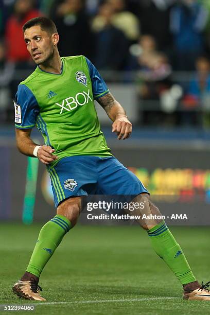 Clint Dempsey of the Seattle Sounders during the CONCACAF Champions League match between Seattle Sounders and Club America at CenturyLink Field on...