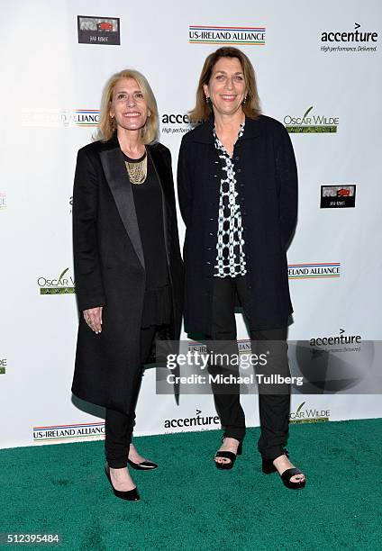 Maryann Brandon and Mary Jo Markey attend the Oscar Wilde Awards at Bad Robot on February 25, 2016 in Santa Monica, California.