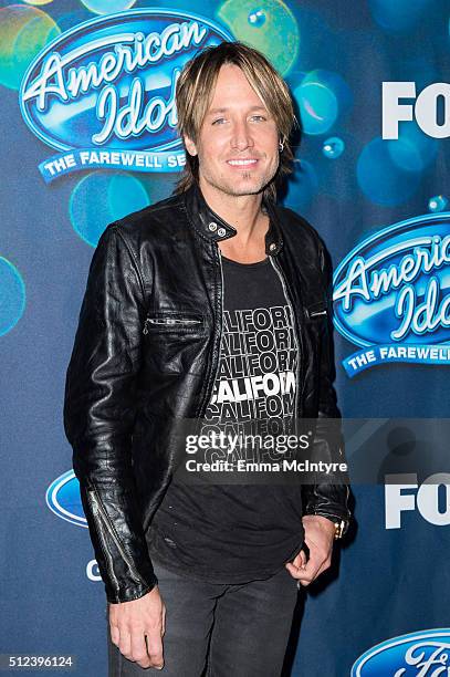 Singer Keith Urban attends Meet Fox's "American Idol XV" Finalists at The London Hotel on February 25, 2016 in West Hollywood, California.