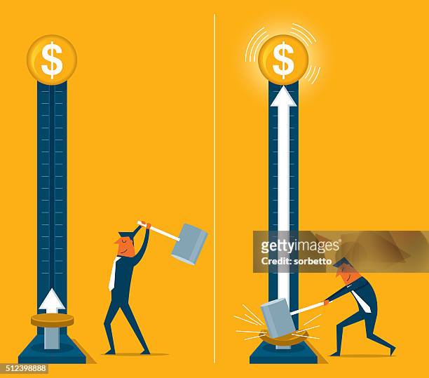illustrazioni stock, clip art, cartoni animati e icone di tendenza di crescita denaro - affari finanza e industria