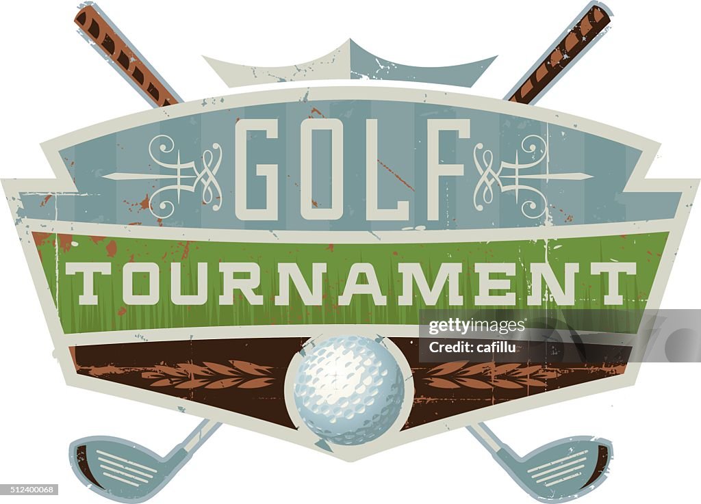 Retro Golf Tournament Crest