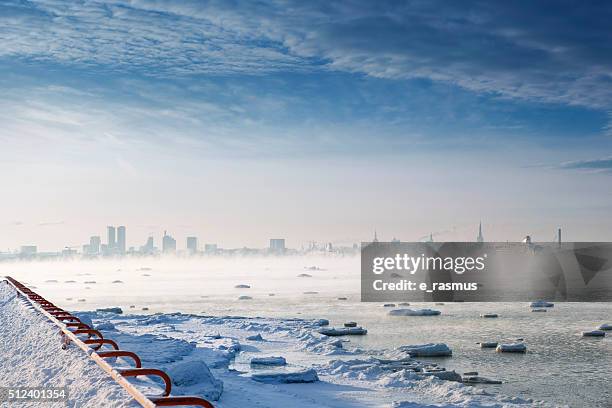 winterscape in tallinn - tallinn stock pictures, royalty-free photos & images