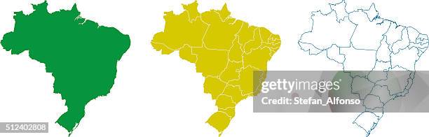 shape of brazil - brazil stock illustrations