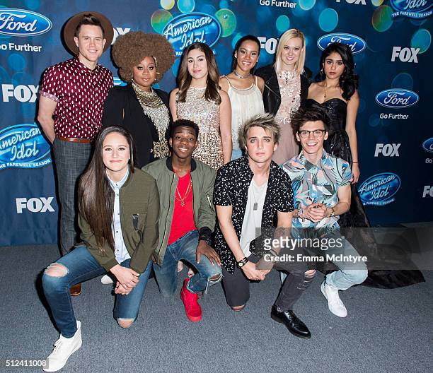 American Idol contestants Trent Harmon, Avalon Young, La'Porsha Renae, Lee Jean, Gianna Isabella, Tristan McIntosh, Dalton Rapattoni, Olivia Rox,...
