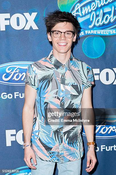 American Idol contestant Mackenzie Bourg attends Meet Fox's "American Idol XV" Finalists at The London Hotel on February 25, 2016 in West Hollywood,...