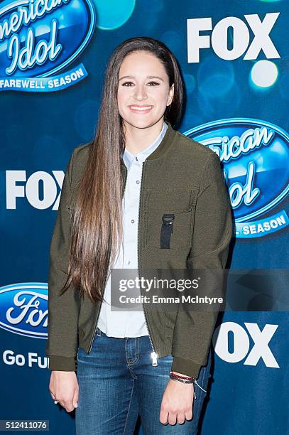 American Idol contestant Avalon Young attends Meet Fox's "American Idol XV" Finalists at The London Hotel on February 25, 2016 in West Hollywood,...