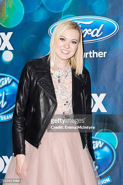 American Idol contestant Olivia Rox attends Meet Fox's "American Idol XV" Finalists at The London Hotel on February 25, 2016 in West Hollywood,...