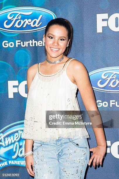 American Idol contestant Tristan McIntosh attends Meet Fox's "American Idol XV" Finalists at The London Hotel on February 25, 2016 in West Hollywood,...