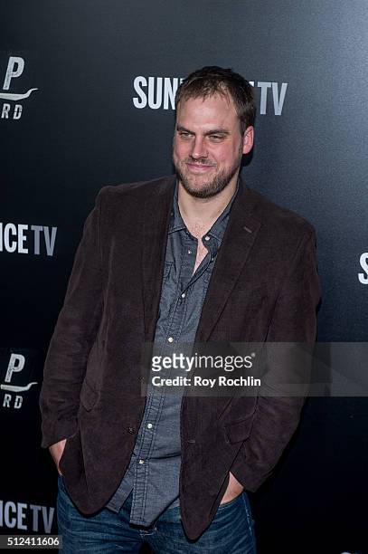 Director Jim Mickle attends 'Hap And Leonard' Private Premiere Party at Hill Country BBQ on February 25, 2016 in New York City.