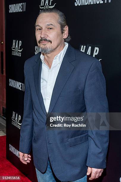 Nick Damici attends 'Hap and Leonard' Private Premiere Party at Hill Country BBQ on February 25, 2016 in New York City.