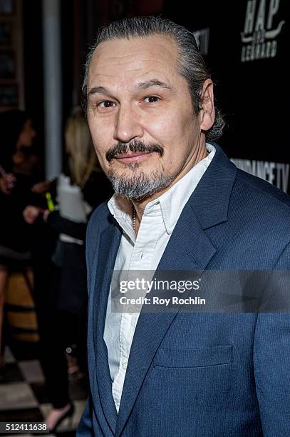 Nick Damici attends 'Hap and Leonard' Private Premiere Party at Hill Country BBQ on February 25, 2016 in New York City.