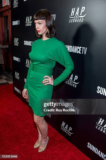 Pollyanna McIntosh attends 'Hap and Leonard' Private Premiere Party at Hill Country BBQ on February 25, 2016 in New York City.