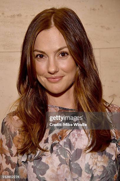 Actress Minka Kelly attends The Dinner For Equality co-hosted by Patricia Arquette and Marc Benioff on February 25, 2016 in Beverly Hills, California.