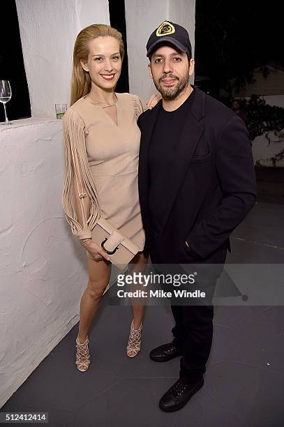 Model Petra Nemcova and magician David Blaine attend The Dinner For Equality co-hosted by Patricia Arquette and Marc Benioff on February 25, 2016 in...