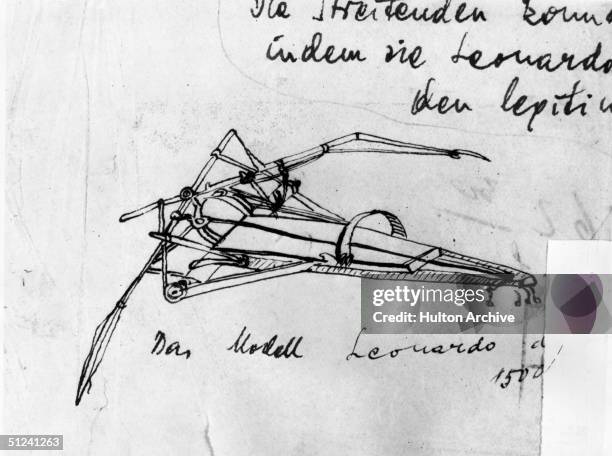 Flying Machine Renaissance Leonardo Da Vinci Flying Machine Drawings