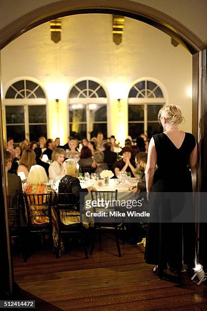 Actress Patricia Arquette attends The Dinner For Equality co-hosted by Patricia Arquette and Marc Benioff on February 25, 2016 in Beverly Hills,...