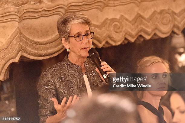 California State Senator Hannah-Beth Jackson attends The Dinner For Equality co-hosted by Patricia Arquette and Marc Benioff on February 25, 2016 in...