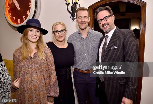 Kimberly Brook, Patricia Arquette, James Van Der Beek and David Arquette attend The Dinner For Equality co-hosted by Patricia Arquette and Marc...