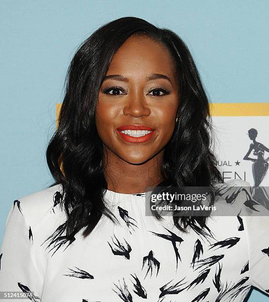 Actress Aja Naomi King attends the Essence 9th annual Black Women In Hollywood event at the Beverly Wilshire Four Seasons Hotel on February 25, 2016...