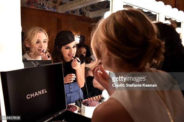 Guests attend the I Love Coco Backstage Beauty Lounge at Chateau Marmont's Bar Marmont on February 25, 2016 in Hollywood, California.