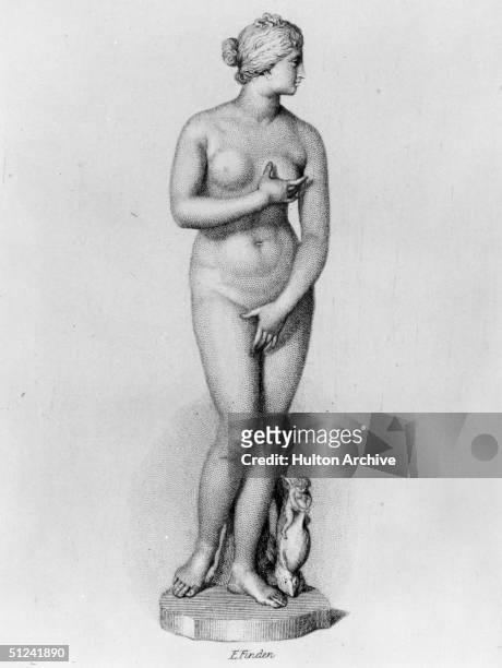 Circa 1500, A statue of Venus, the Roman goddess of love.