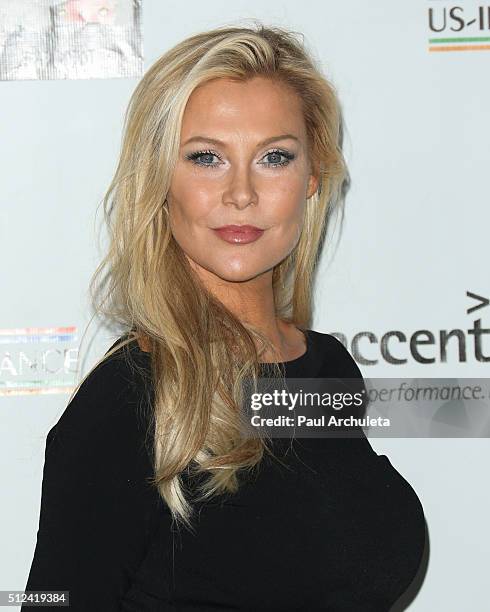 Actress Alison Doody attends the 2016 Oscar Wilde Awards at Bad Robot Studios on February 25, 2016 in Santa Monica, California.