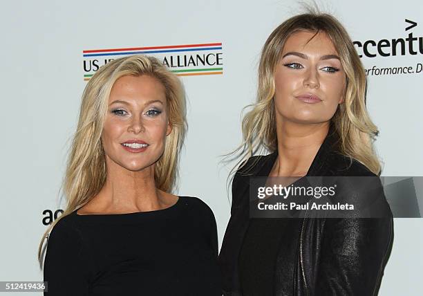 Actress Alison Doody and her Daughter Alanna Doody attend the 2016 Oscar Wilde Awards at Bad Robot Studios on February 25, 2016 in Santa Monica,...