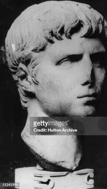 Circa 41 AD, A bust of Gaius Caesar Augustus Caligula , the Roman Emperor. Original Artwork: British Museum
