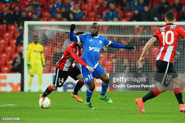 Lassana Diarra of Marseille during the UEFA Europa League Round of 32, Second Leg match between Athletic Bilbao v Marseille at the Stade San Mames on...