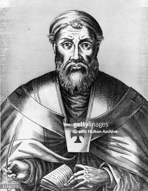 Circa 390 AD, St Ambrose , Roman churchman and one of the four Latin Doctors of the Church, born in Trier the son of the prefect of Gaul, he studied...