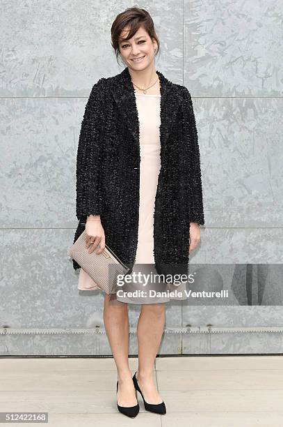 Giovanna Mezzogiorno attends the Emporio Armani show during Milan Fashion Week Fall/Winter 2016/17 on February 26, 2016 in Milan, Italy.