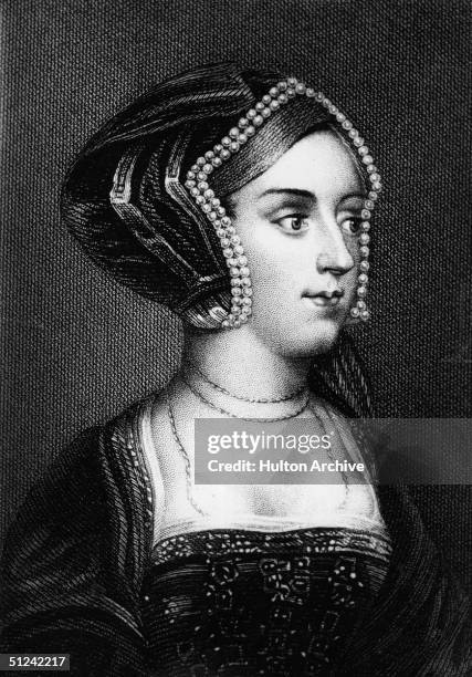 Circa 1533, Anne Boleyn , Queen of England from 1533 -1536, wife of Henry VIII, who beheaded her for treason.