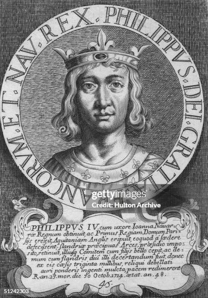 Filip Iv Circa 1310, Engraving of the King of France, Philippe IV . News Photo ...