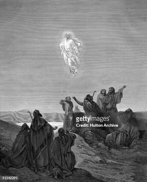 Circa 30 AD, An illustration of Jesus' Ascension by Gustave Dore.