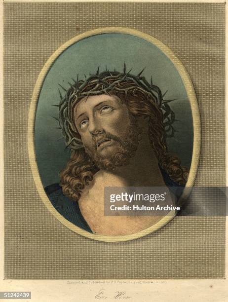 Circa 29 AD, Jesus wearing the crown of thorns at his crucifixion.